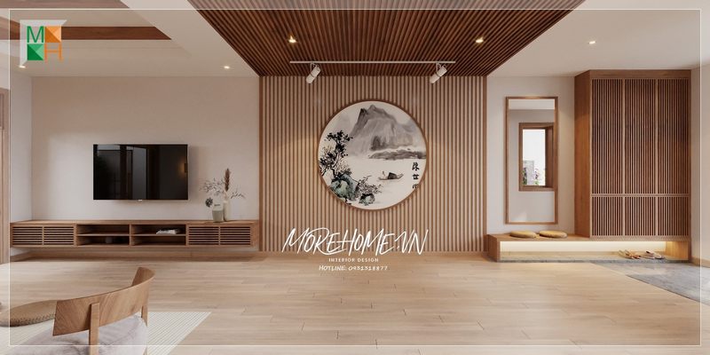 Kệ tủ tivi treo tường gỗ óc chó hiện đại tiện lợi sử dụng trang trí tô điểm cho không gian với nội thất tiện nghi